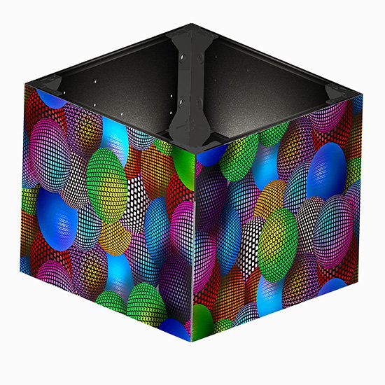 لوحة LED للخدمة الأمامية 90 درجة لشاشة LED لعمود Squre